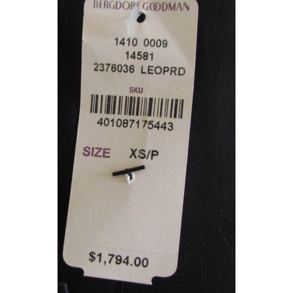 DESIGNER RTA ANIMAL PRINT RABBIT FUR HOODED LONG SLEEVE MIDI LENGTH SIZE XSMALL - Picture 7 of 16